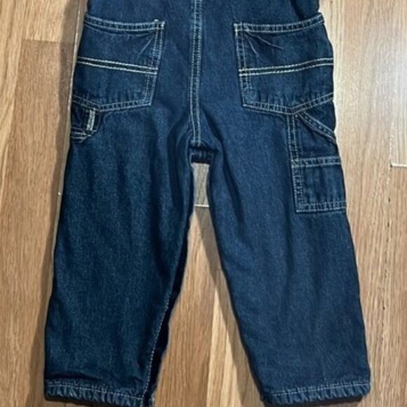 Excluded from Sale OshKosh B'gosh Vestbak Fleece Lined Bib Overalls Denim 24M - Picture 7 of 12